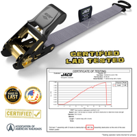 Tie Down Ratchet Straps (4 Pack) - 1 in x 15 ft | AAR Certified Break Strength (1,823 lbs) | Cargo Tie Down Set - Image 20 - JACO