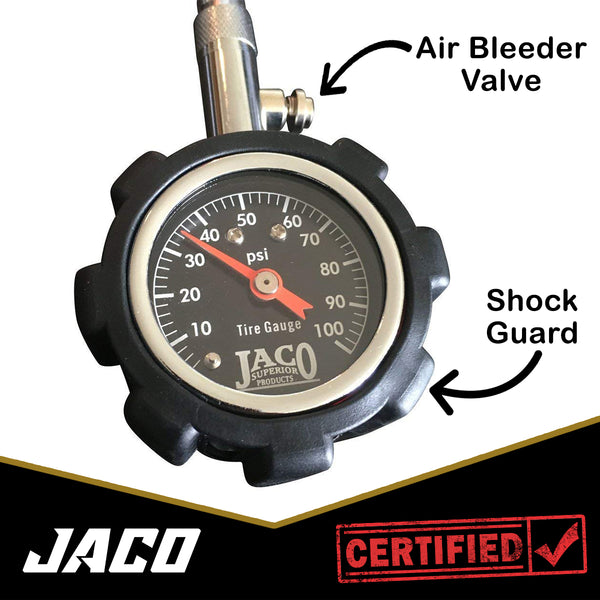 Deluxe™ Tire Pressure Gauge - 100 PSI - Image 4 - JACO