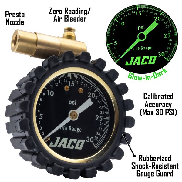 FTX-30 Low Pressure Presta Tire Gauge for Bikes (Max 30 PSI) | Fat Tire Bike Series - Image 2 - JACO