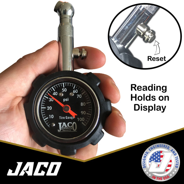 Deluxe™ Tire Pressure Gauge - 100 PSI - Image 6 - JACO