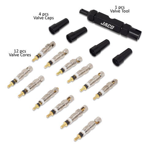 thumbnail image 2 of Presta Valve Core Repair Kit - 22PC Tubeless Bike Tire Maintenance Set With Tools 2 of 14