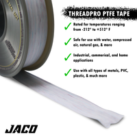 ThreadPro™ PTFE Thread Seal Tape | Professional Grade - 1/2" x 125 ft. (Cool Gray) - Image 6 - JACO