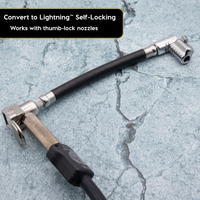 Lightning L2X Tire Inflator Hose Extension Self-Locking Nozzle | Patented Lock-on Air Hose Adapter for Tire Pumps (Open Flow) - Image 13 - JACO