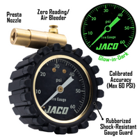 MBX-60 Presta Tire Pressure Gauge for Bikes (Max 60 PSI) | MTB & XC Series - Image 2 - JACO