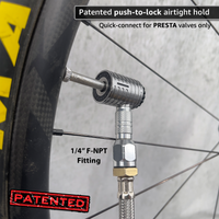 presta tire air chuck for bike