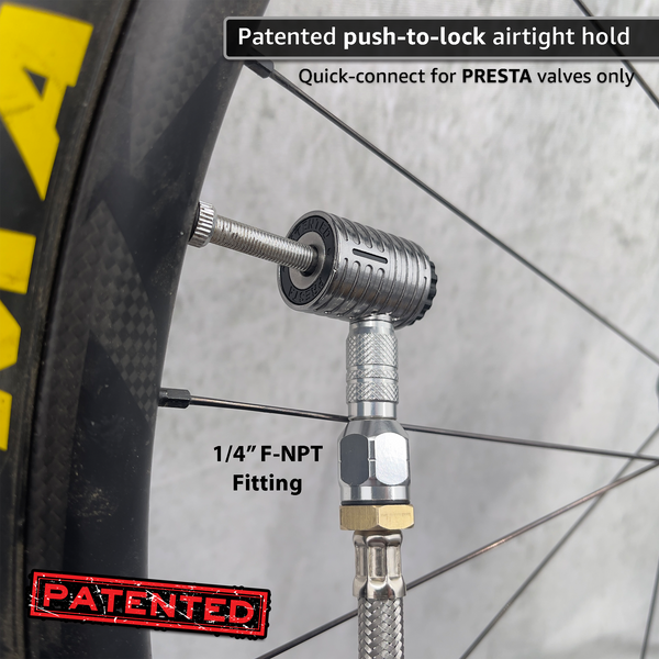 presta tire air chuck for bike