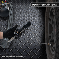 Polyurethane Coiled Air Hose Kit - 1/4" x 30 ft | with Air Compressor Fittings - Image 6 - JACO