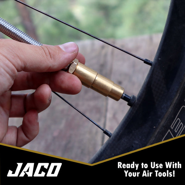 Bike Presta Tire Air Chuck - 1/4" NPT, Open Flow (2 Pack) - Image 6 - JACO