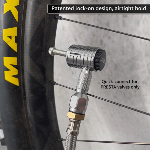 Lightning™ XP Locking Presta Air Chuck for Bike Tires - 1/4" F-NPT (Presta Valves) - Image 11 - JACO