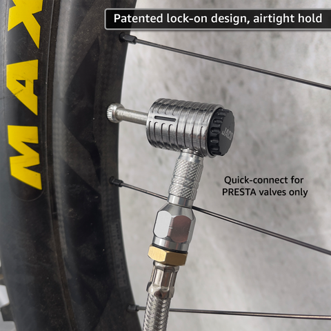 Lightning™ XP Locking Presta Air Chuck for Bike Tires - 1/4" F-NPT (Presta Valves)