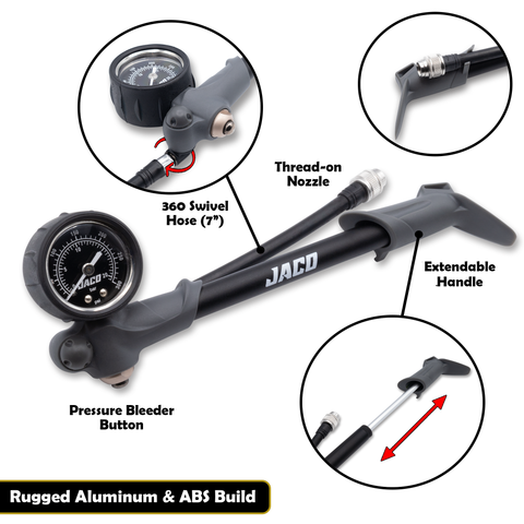 ShockPro Mountain Bike Shock Pump with Gauge 300 PSI