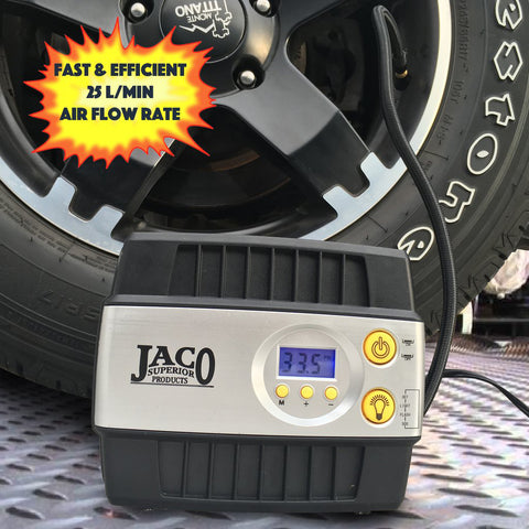 Jaco SmartPro Digital Tire Inflator Pump - Premium 12V Portable Air Compressor - 100 PSI