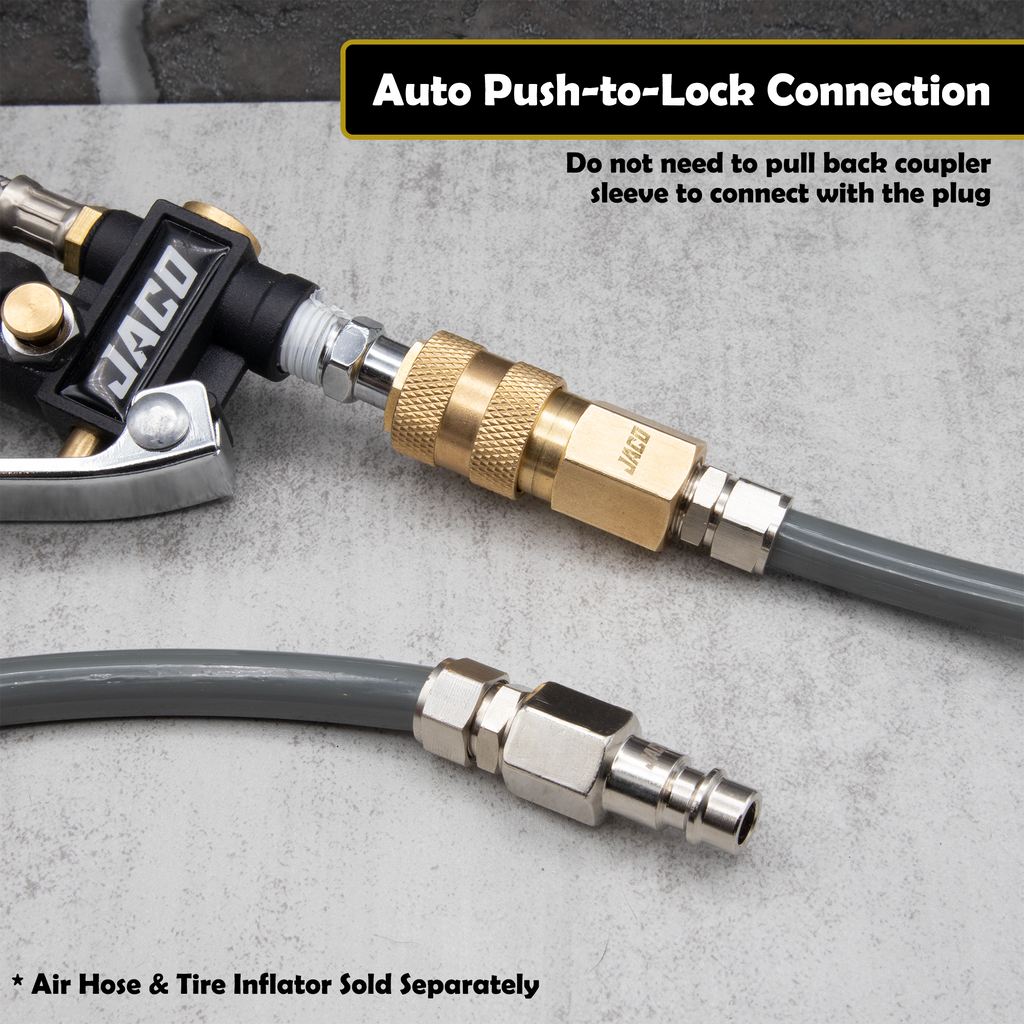 Hi-Flo Quick Connect Air Fittings  Plug & Coupler Kit - 1/4 NPT (Set of
