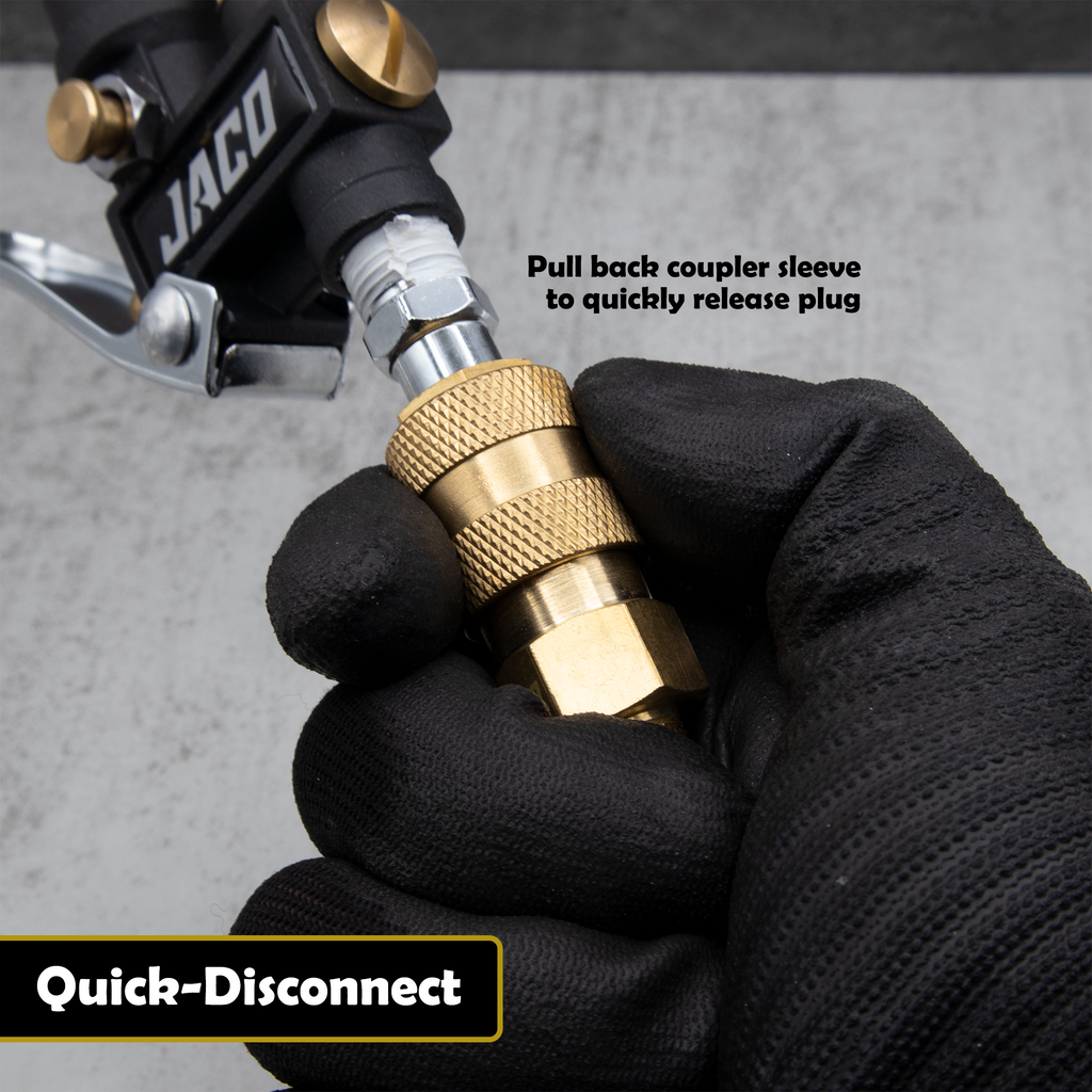 Hi-Flo Quick Connect Air Fittings | Plug & Coupler Kit - 1/4" NPT (Set of 12)