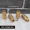 JACO Hi-Flo Quick Connect Air Hose Fittings - 1/4 NPT | High Flow Plug &  Coupler Kit, Type V (Set of 12)
