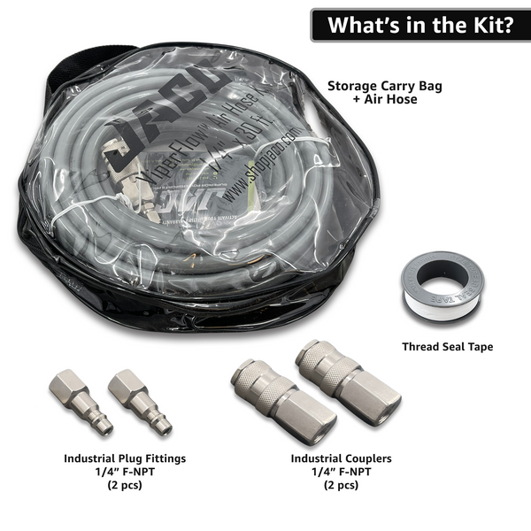ViperFlow Poly Air Hose Kit - 1/4" x 30 ft. - Image 2 - JACO